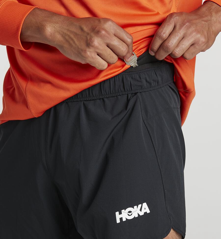 Hoka Australia One One Performance - Mens Shorts Black - RZOBA-5931